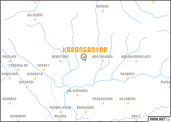 map of Karanganyar