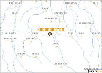 map of Karanganyar