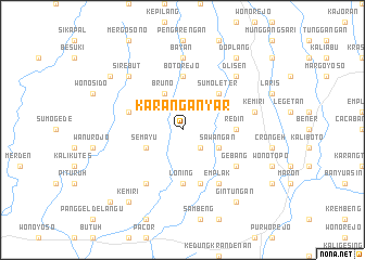 map of Karanganyar