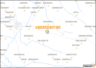 map of Karanganyar