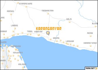 map of Karanganyar