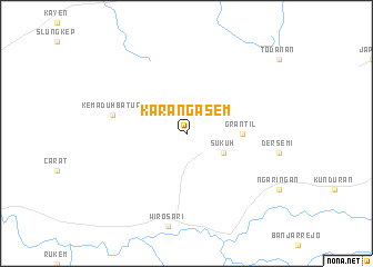 map of Karangasem