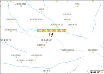 map of Karangpandan