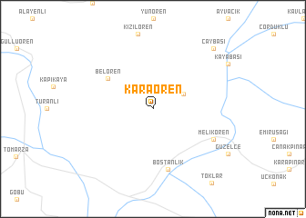 map of Karaören