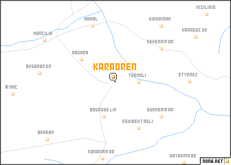 map of Karaören