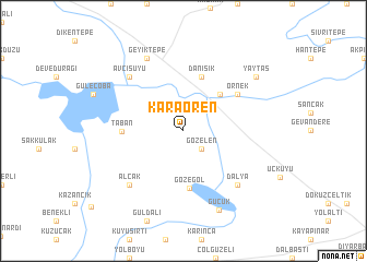 map of Karaören