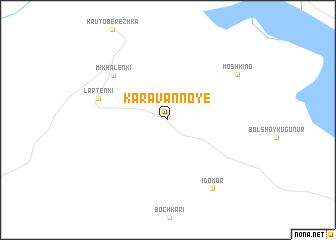 map of Karavannoye