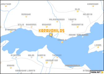 map of Karavómilos