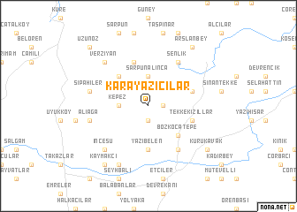 map of Karayazıcılar