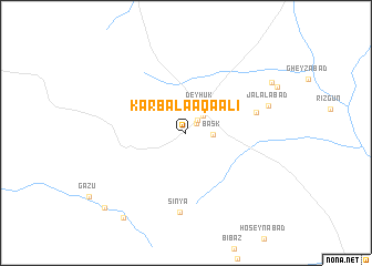 map of Karbalā Āqā ‘Alī