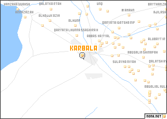 map of Karbalāʼ