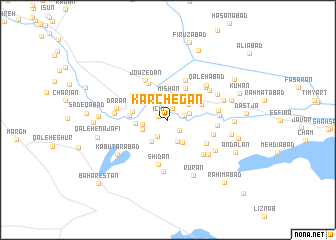 map of Karchegān