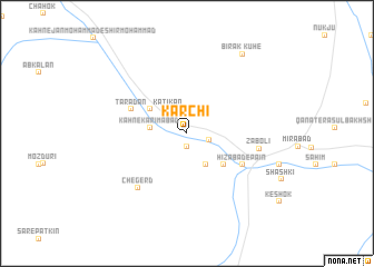 map of Kārchī