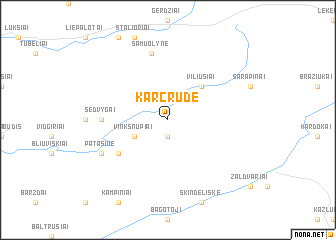 map of Karčrūdė