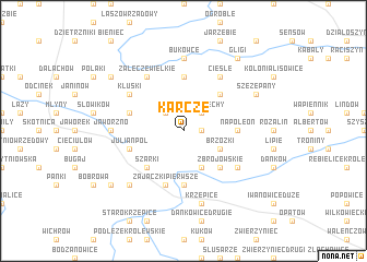 map of Karcze