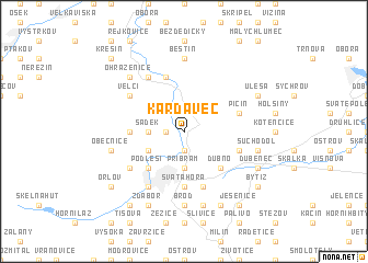 map of Kardavec