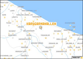 map of Kārdgar Maḩalleh