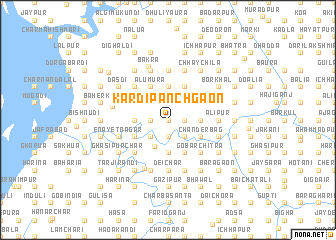 map of Kardi Pānchgaon