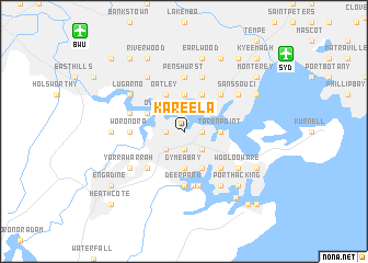 map of Kareela