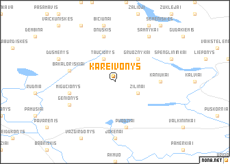 map of Kareivonys