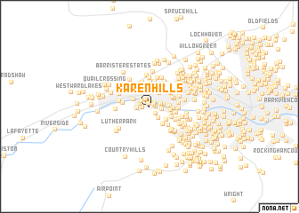 map of Karen Hills