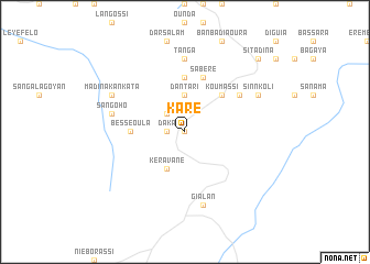 map of Karé