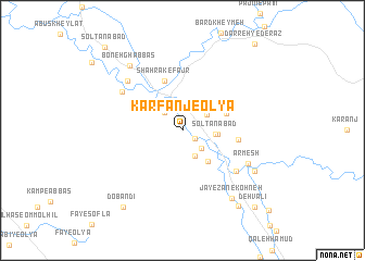 map of Karfanj-e ‘Olyā