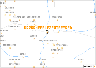 map of Kārgāh-e Felezzāte-e Yazd