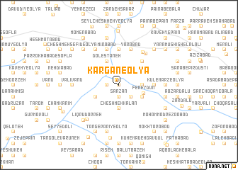 map of Kargān-e ‘Olyā