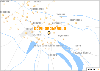 map of Karīmābād-e Bālā
