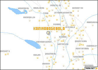 map of Karīmābād-e Bālā