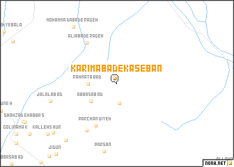 map of Karīmābād-e Kāseban