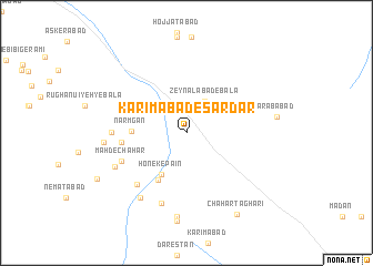 map of Karīmābād-e Sardār