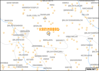 map of Karīmābād