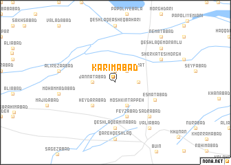 map of Karīmābād