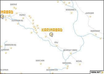 map of Karīmābād