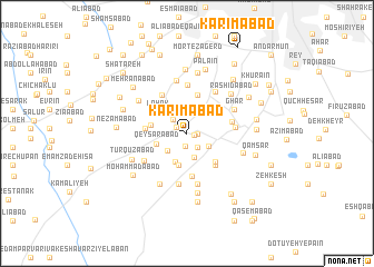 map of Karīmābād