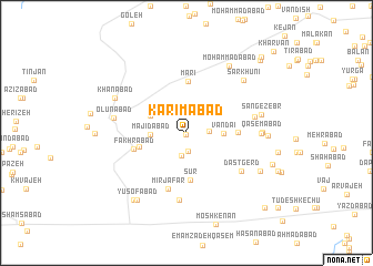 map of Karīmābād