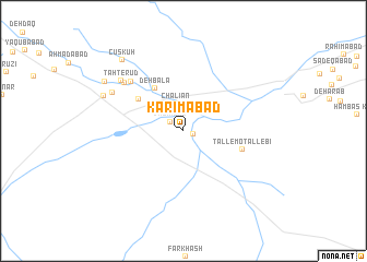 map of Karīmābād