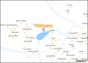 map of Karīmābād