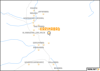 map of Karīmābād