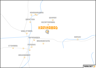 map of Karīmābād