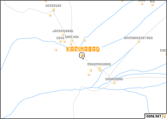 map of Karīmābād