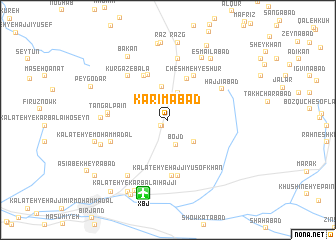 map of Karīmābād