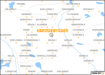 map of Käringebygden