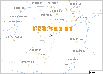 map of Kārīzak-e Ya‘qūb Khānī