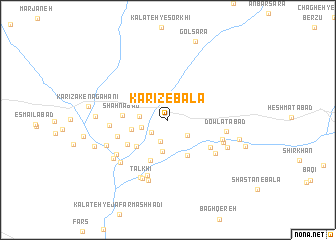 map of Kārīz-e Bālā