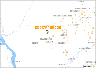 map of Kārīz-e Davrān