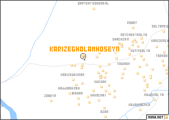 map of Kārīz-e Gholām Ḩoseyn