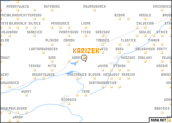 map of Kařízek